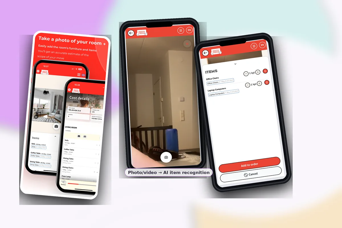 EasyMoves AI-assisterade medieigenkänning för flyttinventarie.